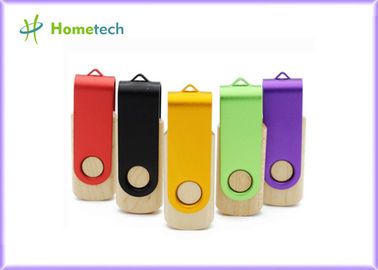 Ζωηρόχρωμο ξύλινο Usb λάμψης Drive Pendrive μανδρών μνήμης μικροϋπολογιστών ικανότητας Drive πραγματικό για το PC
