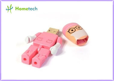 Νέος πλαστικός ρόδινος χαρακτήρας usb κίνηση 2.0 λάμψης 4GB 8GB