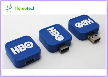 Τετραγωνικό στροφέων προωθητικό USB λάμψης πλαστικό μίνι USB Drive μοντέρνο κλειδί κίνησης λάμψης cOem