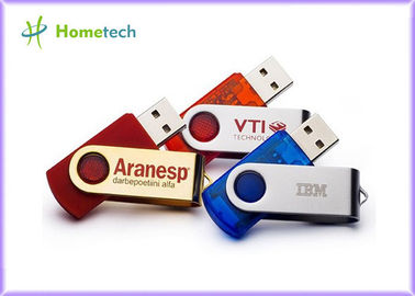 Κόκκινα ραβδιά συστροφής USB στροφέων 128MB/1GB χαραγμένος με το λογότυπο συνήθειας