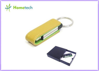 16GB δίσκος λάμψης δέρματος USB USB 2.0/κίτρινο Vista παραθύρων δίσκων του U δέρματος
