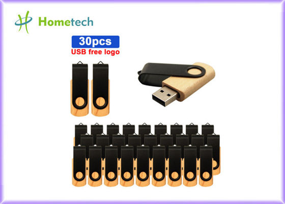 Πλήρως η ξύλινη FCC RoHS CE στροφέων Drive λάμψης Usb μετάλλων ικανότητας επικυρωμένο
