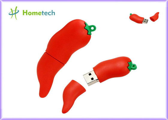 Διαμορφωμένο Drive μανδρών PVC 32GB USB τσίλι πιπέρι για το δώρο προώθησης